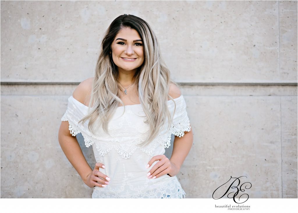 Forney High School Senior Girl white top Class of 2018 Senior Photographer