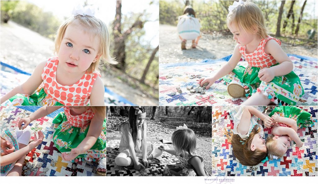 sisters playing together in park