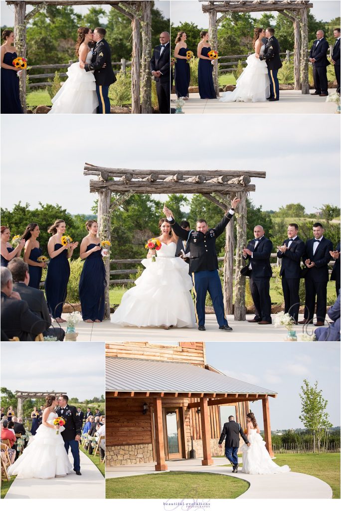 bride and groom say i do