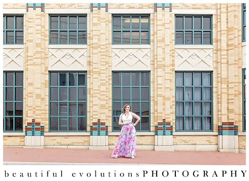 Girl in downtown fort worth