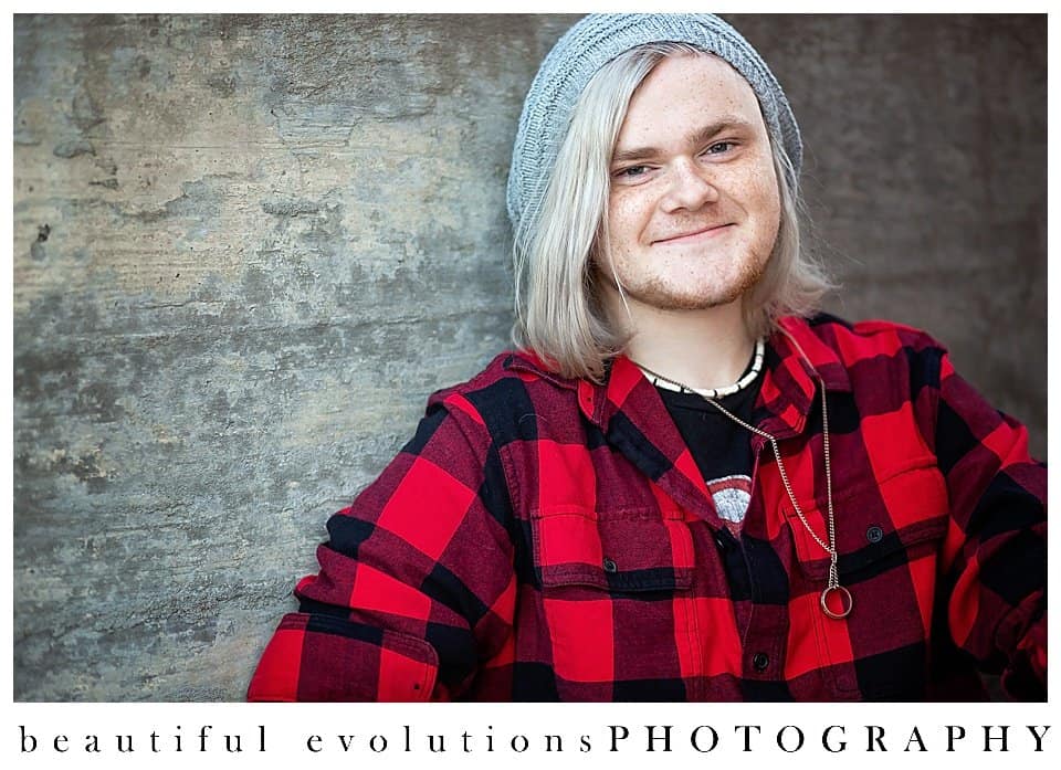 boy in red flannel